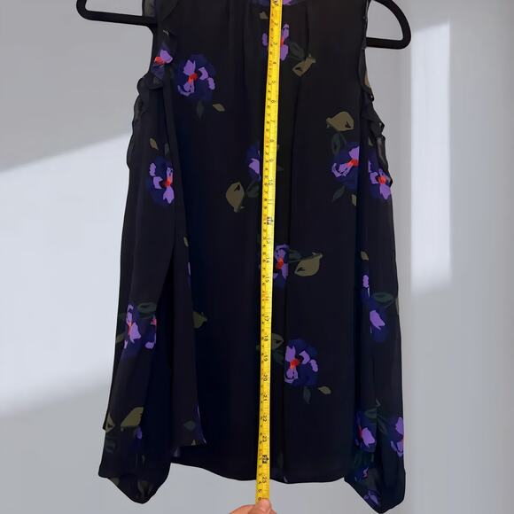 Sanctuary Floral Cold-Shoulder Blouse – Black/Purple (XS) - Picture 4 of 6